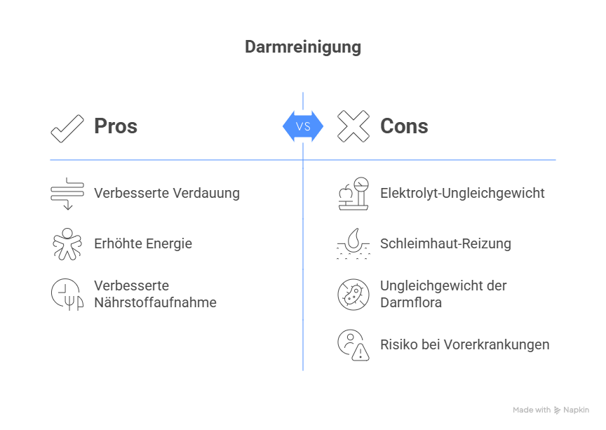 Diagramm zur Darstellung eines ganzheitlichen Darmsanierungsprozesses mit Fokus auf Darm entschlacken, Darm entgiften und dem Aufbau einer gesunden Darmflora – basierend auf den Inhalten der Entgiftung & Darmsanierung Masterclass.